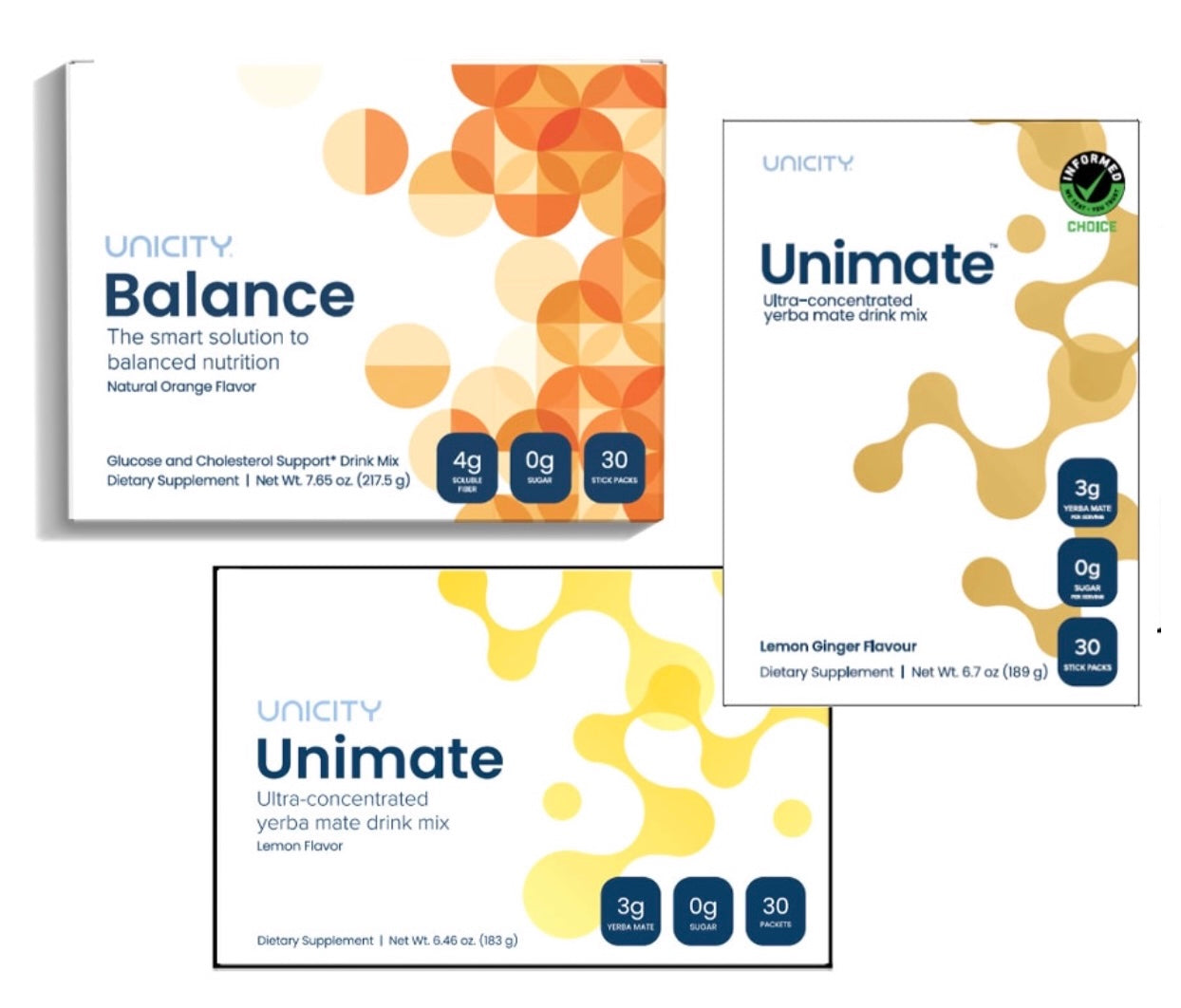 UNICITY Feel Great Balance and Unimate Lemon and Lemon Ginger Australia
