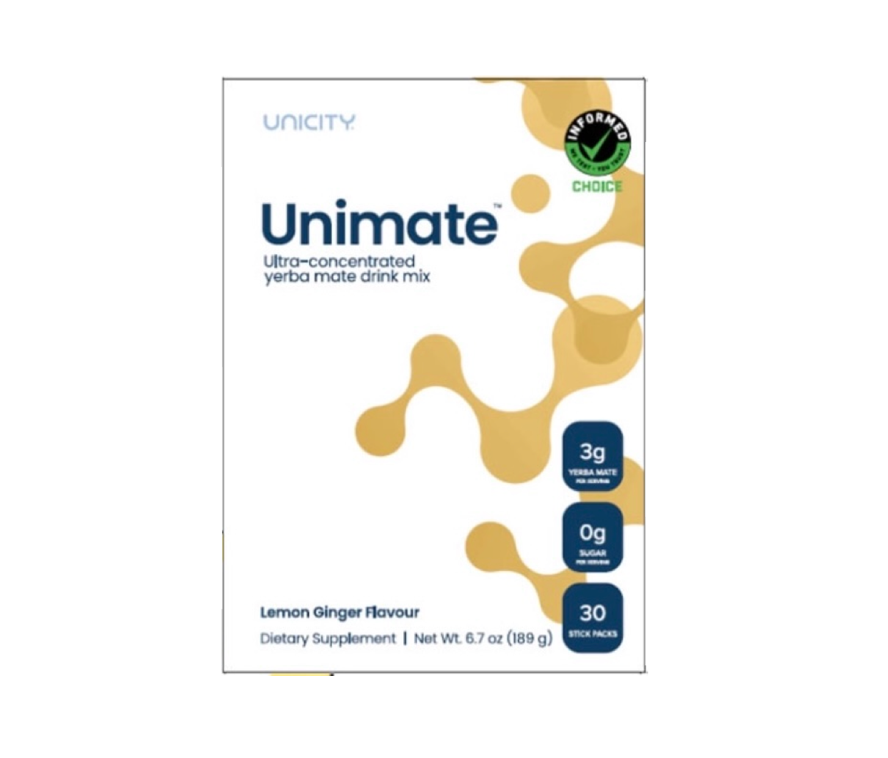UNICITY Unimate Lemon Ginger 30 sachets Australia
